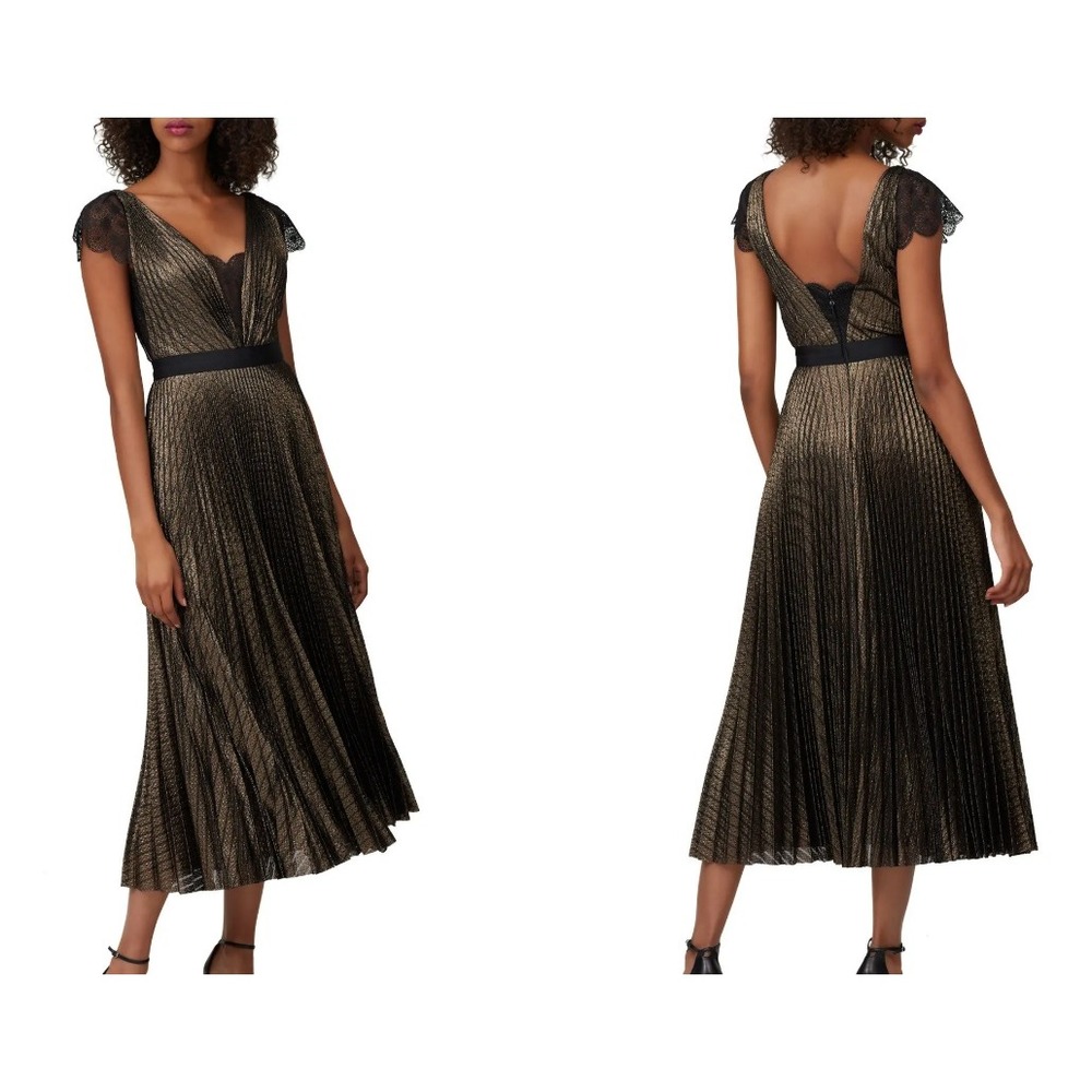 Catherine Deane Novia Lace Midi Dress 10 Formal Art Deco Cocktail Old Money NWOT